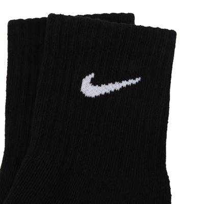 Nike Black Socks For Kids With White Logo In Black