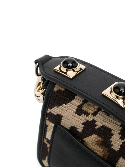 Shop Etro Animal-pattern Shoulder Bag In Braun