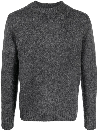 Aspesi Crew-neck Wool Jumper In Grau