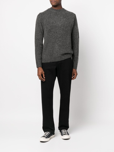 Aspesi Crew-neck Wool Jumper In Grau
