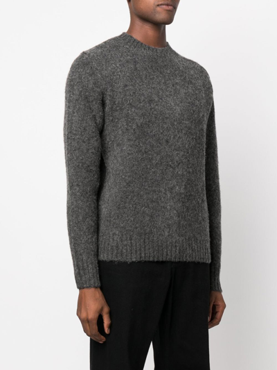 Aspesi Crew-neck Wool Jumper In Grau