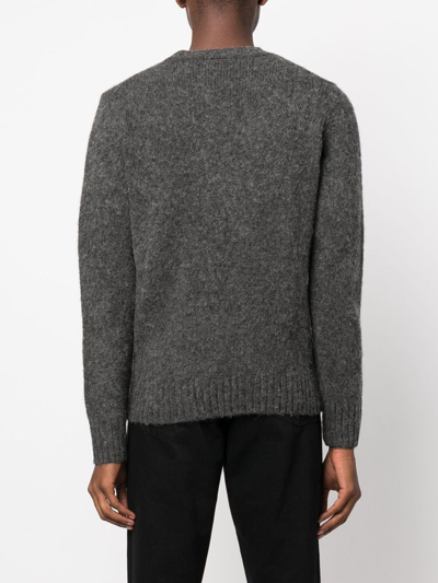 Aspesi Crew-neck Wool Jumper In Grau