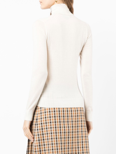 Shop N•peal Roll-neck Cashmere Jumper In White
