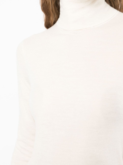 Shop N•peal Roll-neck Cashmere Jumper In White
