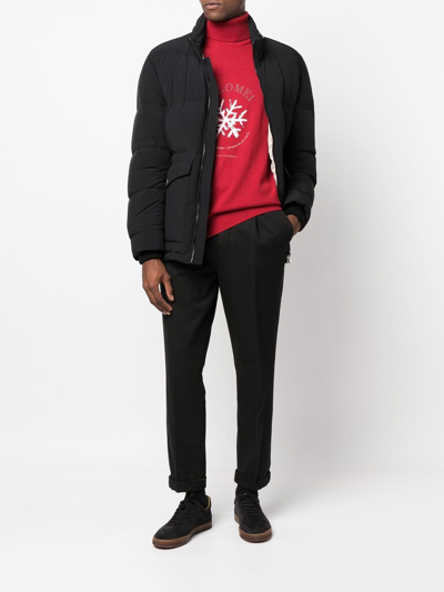 Brunello Cucinelli Roll-neck Cashmere Jumper In Rot