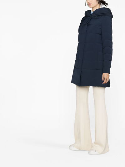 Shop Woolrich Prescott Padded Parka In Blue