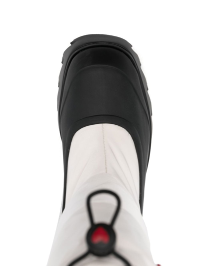 Love Moschino Padded Heart Patch Boots In White