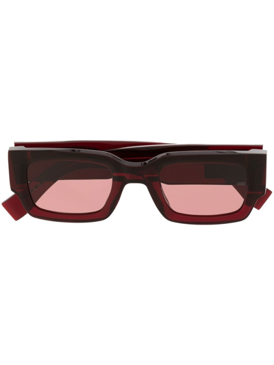 Tommy Hilfiger Square-frame Transparent Sunglasses In Rot | ModeSens