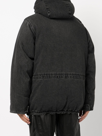 Shop Alexander Wang Denim Puffer Jacket In Grau
