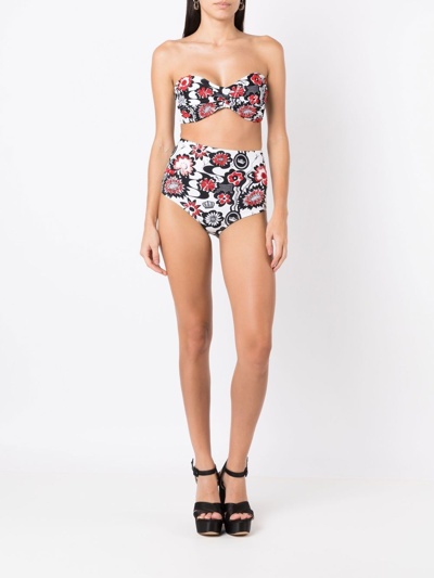 Amir Slama Floral-print Bikini Set In Multicolour