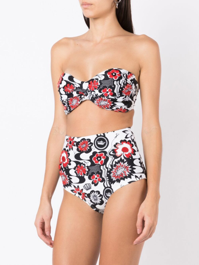 Shop Amir Slama Floral-print Bikini Set In Multicolour