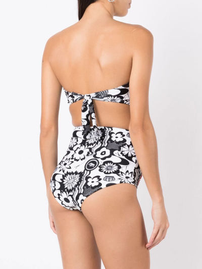 Shop Amir Slama Floral-print Bikini Set In Multicolour