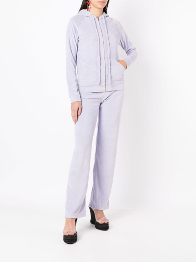 Shop Amir Slama Zip-up Tracksuit Set In Purple