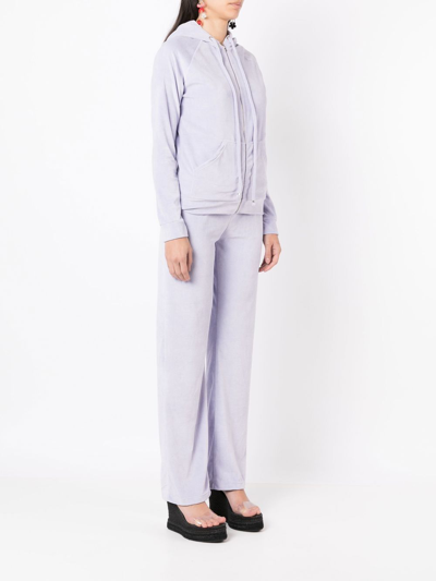 Amir Slama Zip-up Tracksuit Set In Purple
