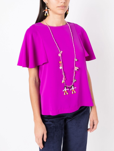 Shop Amir Slama Charm Detail Necklace In Pink