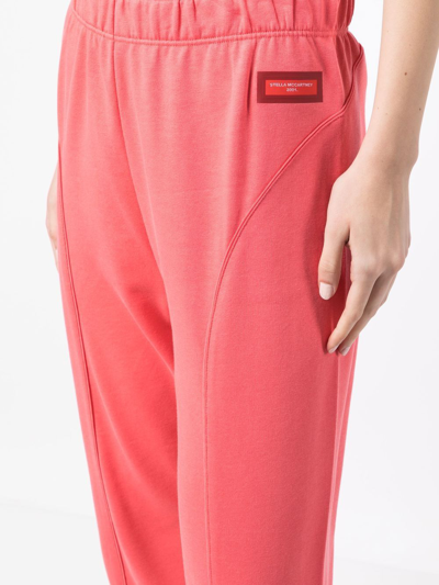 Stella Mccartney Elasticated-waist Zip-up Track Pants In Pink