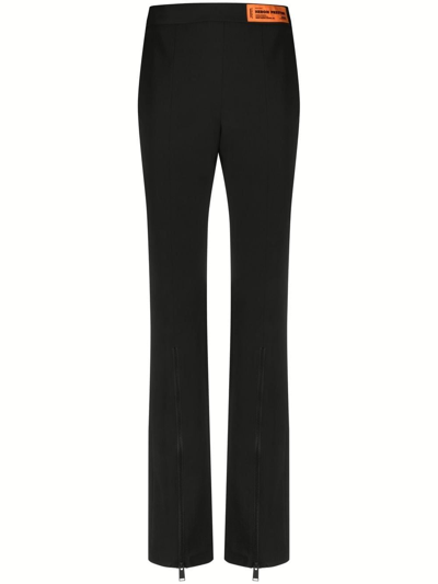 Shop Heron Preston Logo-patch Trousers In Black