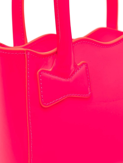 Shop Mach & Mach Harper Bow Tote Bag In Rosa