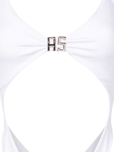 Shop Amir Slama Cut-out Detail Swimsuit In White
