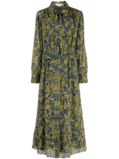 Shop Jason Wu Floral-print Maxi Dress In Blue
