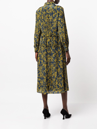 Shop Jason Wu Floral-print Maxi Dress In Blue