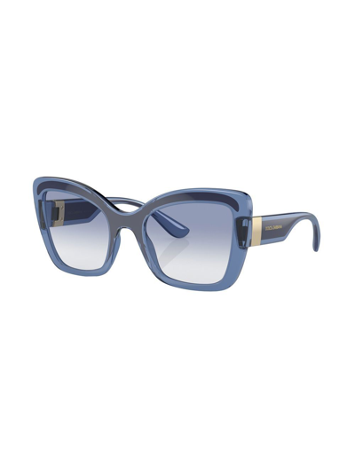 Shop Dolce & Gabbana Cat-eye Sunglasses In Blau