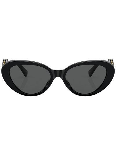 Shop Versace Medusa Head Cat-eye Sunglasses In Black