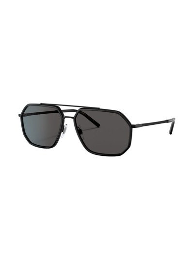 Shop Dolce & Gabbana Aviator-frame Sunglasses In Schwarz