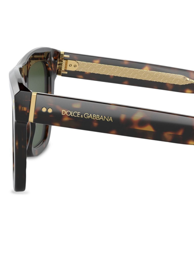 Shop Dolce & Gabbana Tortoiseshell-effect Sunglasses In Braun