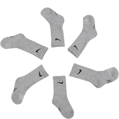 Nike Grey Set For Kids With Swoosh In Grey