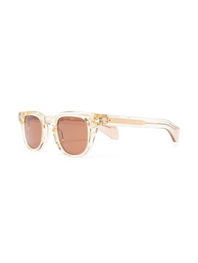 Jacques Marie Mage Two-tone Rectangle-frame Sunglasses In Nude
