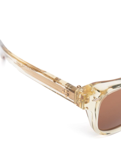 Jacques Marie Mage Two-tone Rectangle-frame Sunglasses In Nude