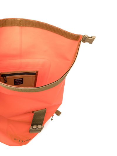 Shop Filson Logo-print Dry Backpack In Orange