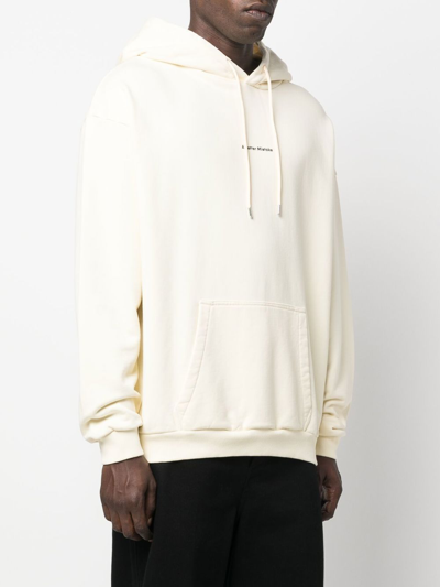 Shop A Better Mistake Logo Print Pullover Hoodie In Neutrals