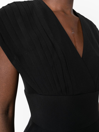 Shop Giovanni Bedin V-neck Fitted Dress In Black