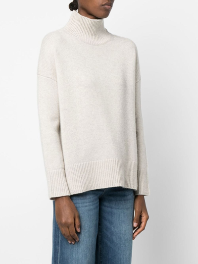 Kujten Ulla High-neck Cashmere Jumper In Nude