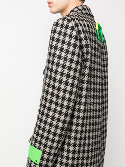 Off-white Hands Off Double-breasted Coat In 0700 Grey No Color