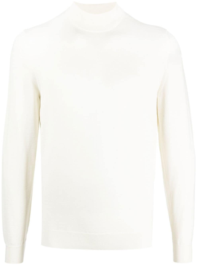 Drumohr Turtleneck Sweather Modern In Weiss