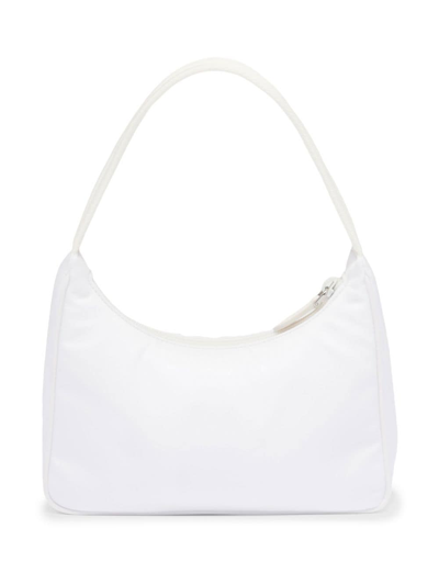 Shop Prada Re-edition 2000 Re-nylon Mini Bag In Weiss