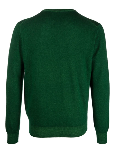 Dell'oglio Crew-neck Knitted Jumper In Grün