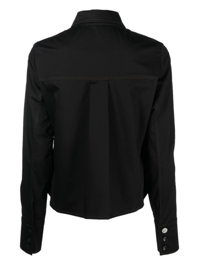Cormio Katy Pin Badge Long-sleeved Shirt In Black