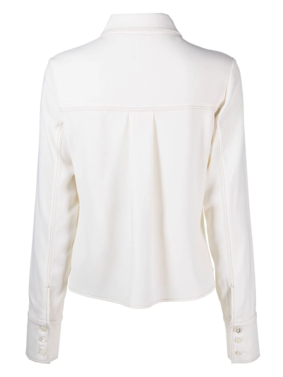 Cormio Katy Pin Badge Long-sleeved Shirt In White