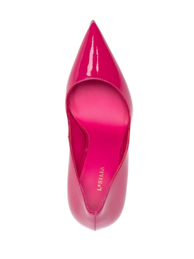 Shop Le Silla 120mm Eva Patent Leather Pumps In Pink