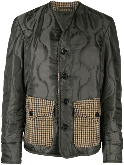 Shop Fortela Button-up Quilted Jacket In Grün