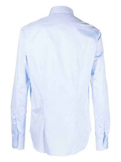 Orian Long-sleeve Button-up Shirt In Blau