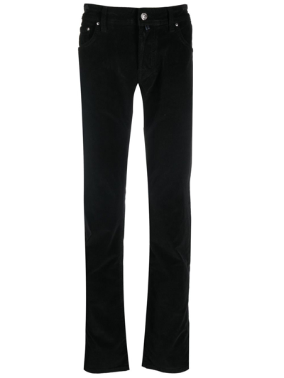 Jacob Cohen Bobby Slim Chino Trousers In Black