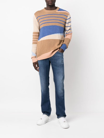 Jacob Cohen Distressed-effect Straight-leg Jeans In Blue