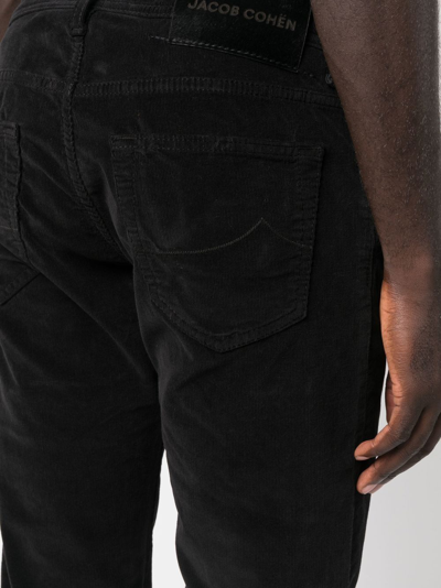 Jacob Cohen Bobby Slim Chino Trousers In Black