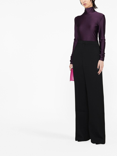 Shop The Andamane Mock-neck Long-sleeved Top In Purple