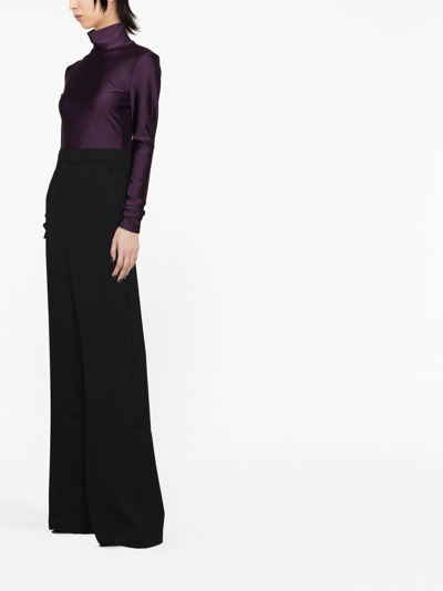 Shop The Andamane Mock-neck Long-sleeved Top In Purple